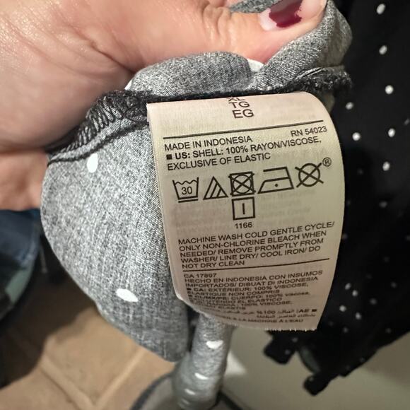 Old Navy Women's Cami Midi Dress Black & White Polka Dot Side Pockets X-Large - Picture 5 of 5